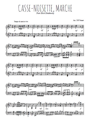 Téléchargez l'arrangement pour piano de la partition de Casse-noisette, Marche en PDF
